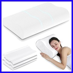 Luxury Cooling Memory Foam Bed Pillow – 4 Heights for Personalized Sleep Support