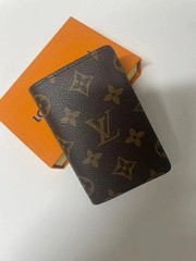 Louis Vuitton Pocket Organizer Monogram Eclipse Brown {With box}