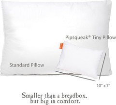 Pipsqueak Microfiber Pillow – Small, Mini, Tiny – 11 X 7 in – Perfect for Travel