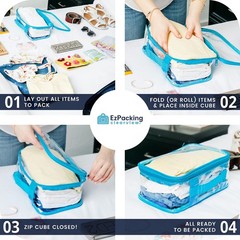 Clear Travel Packing Cube – Transparent PVC Pouch for Suitcase, Backpack, Diaper