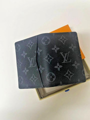 LV Louis Vuitton Pocket Organizer Monogram Eclipse Black with/box