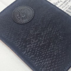 Kipling Passport Holder Black Python Embossed 4 Credit Card Slots 5.5 x 4 NWT
