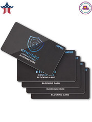 RFID Blocking Card NFC Contactless Credit Debit Card Protector (5 Pack)