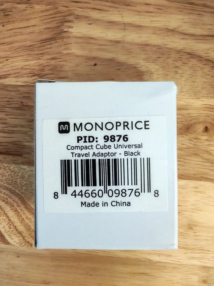 Monoprice Compact Cube Universal Travel Adapter, Supports International Power…
