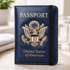 Passport Holder Cover RFID Blocking Leather Wallet Card Slot Travel Accessories