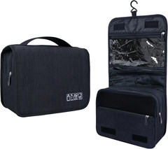 Large Capacity Toiletry Bag Travel Bag with Hanging Hook for Men and Women Water