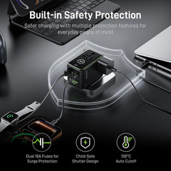 Epicka Pulse Duo 140W Universal Travel Adapter with Smart Display, International