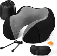 Travel Pillow Premium Memory Foam, Comfortable & Supportive Neck Pillow, Sleepin