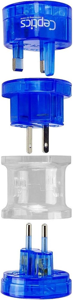 Ceptics International Travel Adapter – Works in Europe, Asia, China and more