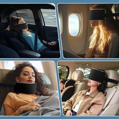 Head Support Strap 2pcs Adjustable Travel Pillow Airplanes Neck Band Portable