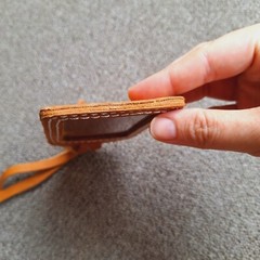 Wanderers Tan Brown Name Travel Tag Address ID genuine Soft Leather Holiday