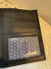 Goodfellow & Co Black Genuine Leather Wallet Organizer w/Clear Window
