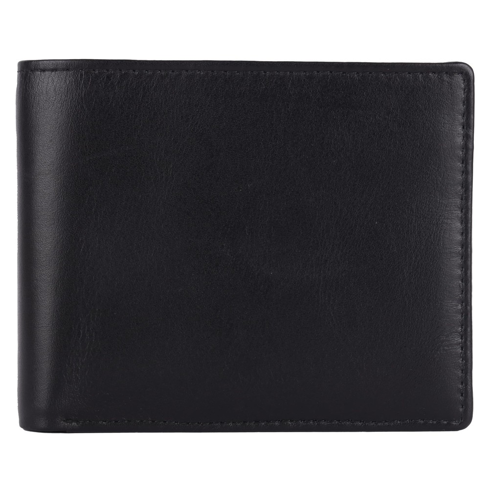 Men’s Slim RFID Blocking Wallet – Top Grain Leather Bifold with 10 Card Sl