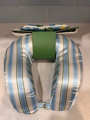Kate Spade Travel Set Memory Foam Neck Pillow Satin Eye Mask Stripe Floral NWT