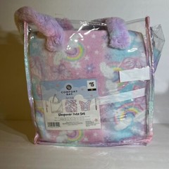 Comfort Bay For Kids Butterfly Pillow Blanket Tote Sleepover Tote Set Girls