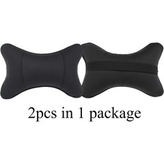 2 Packs Car Neck Pillows, Dual-Side PU Leather Car Headrest with Fiber Filling,