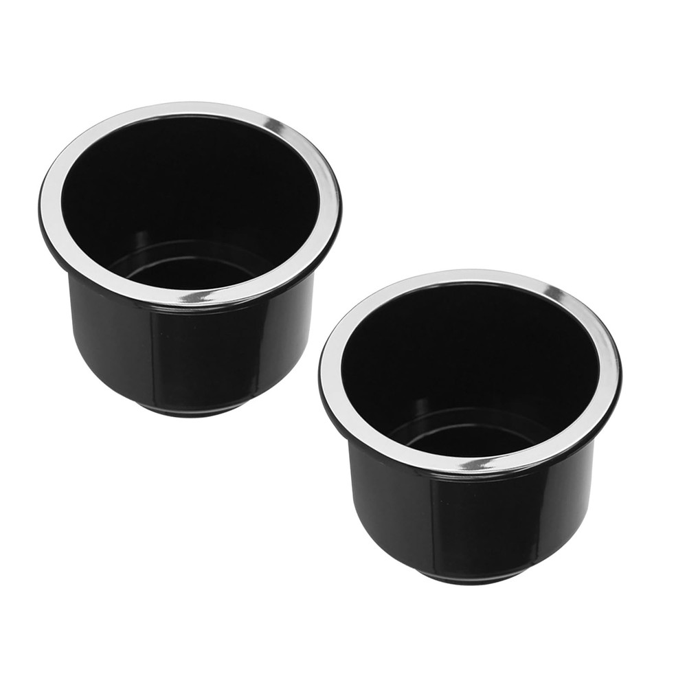 WZP 2PCS Car Cup Holder Insert, Plastic Large Capacity Boat Replacement Black