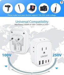 Compact Type-C Adapter for Travel with 8 Charging Ports