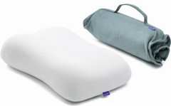 Open Box Cushion Lab Travel Deep Sleep Memory Foam Pillow w/ Carry Pouch
