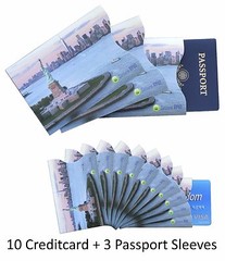 RFID Blocking Premium Sleeve Set for Credit Card & Passport ID Protection