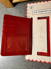 NEW! Red Cherries Travel Set 🍒✈️ • RFID Passport Case & Luggage Tags • Cute!