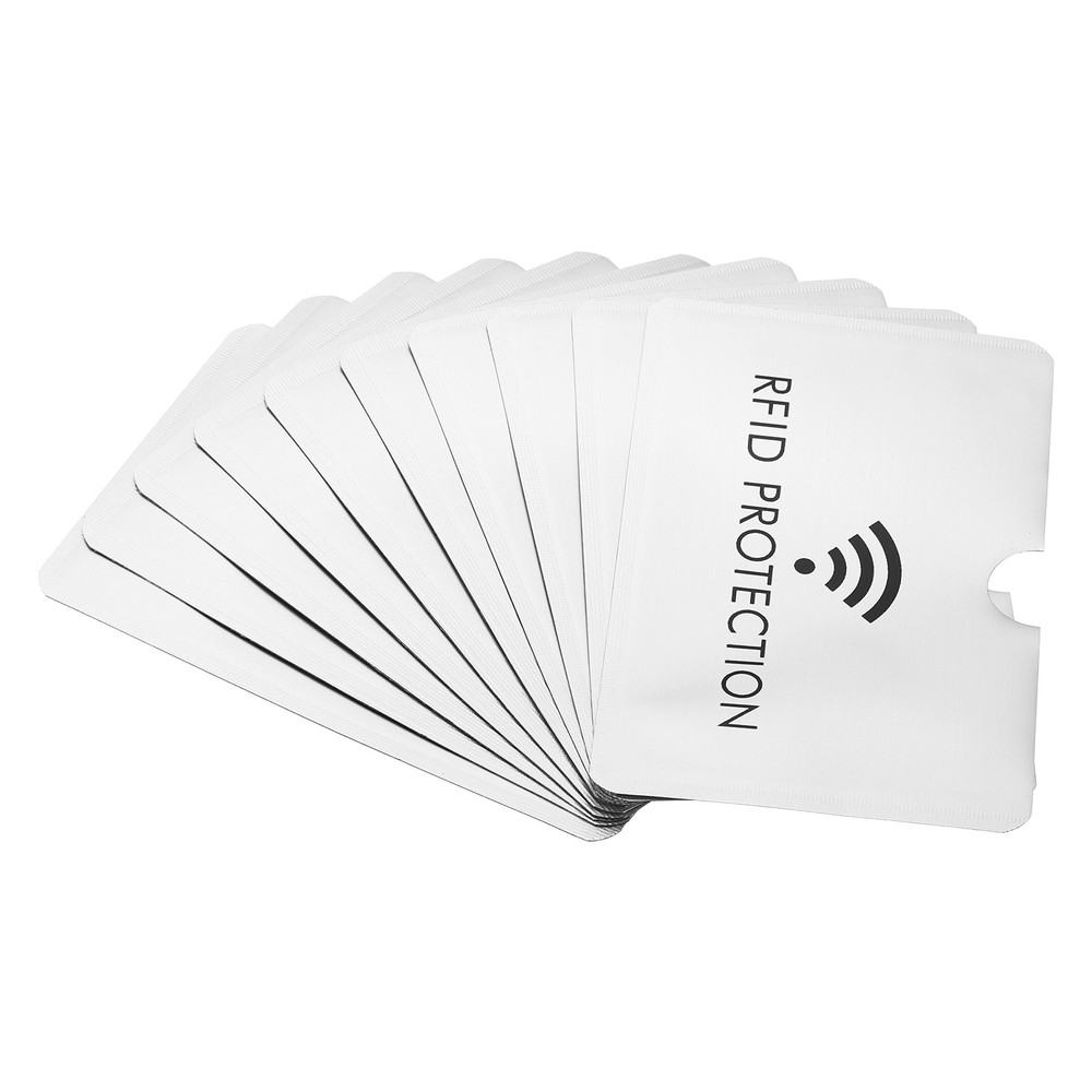 10Pcs RFID Blocking Sleeves Identity Theft Credit Card Protector Holders White