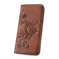 Wallet Women Ultra Slim Thin Rfid 3D Embossed Vegan Leather Womens Wallet Clu…