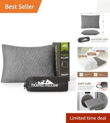 Small Portable Cooling Memory Foam Pillow – Perfect for Backpacking & Car Rides