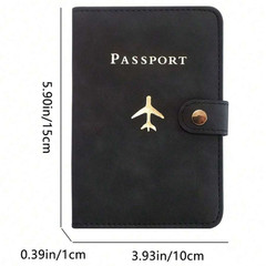 PU Leather Passport Holder RFID Blocking Travel Wallet ID Card Organizer Cover