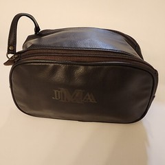Pottery Barn Richmond Travel Faux Leather Toiletry Case Bag Free Ship NWOT «JMA»
