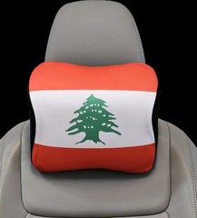 🇱🇧 Lebanon Flag Memory Foam Car Neck Pillows (2-Pack) – NEW