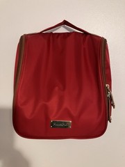 Samantha Brown Travel, Organizer, Hanging Cosmetic, Toiletry, Bag, Color Red EUC