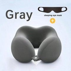 New ComfortEase Deep Sleep Travel Set Memory Foam Neck Pillow Eye Mask Airplane