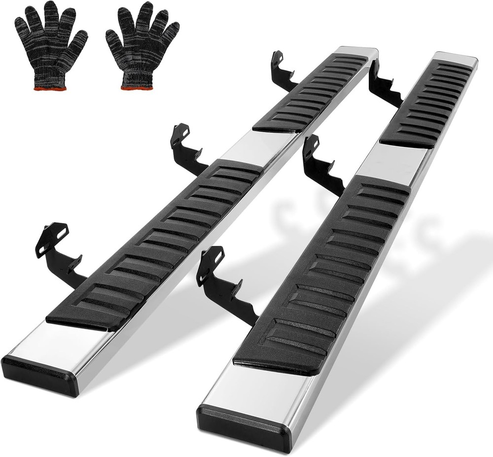 VEVOR Running Boards, 6″ Step Bars Compatible with 2015-2023 Ford F150-Crew Cab/