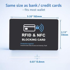 RFID Blocking Card Protector – 6 Pack for Debit, Credit, and Passport Safety