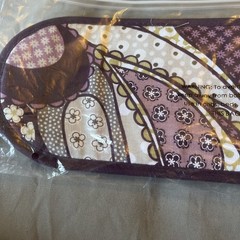 Thirty One Flat Iron Case In 152G Patchwork Paisley Purple Brand New