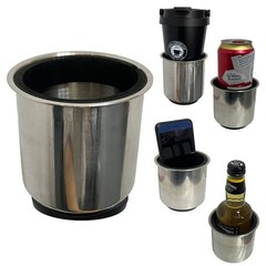 Horizontal Mounting Magnetic Cup Holder Beverage 2.75″ x 3.54″, Silver