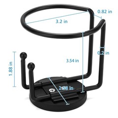 1 Pack Magnetic Cup Holder, SUS 304 Stainless Steel Caddy, Black