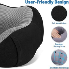 Almohada El Cuello La Cabeza De Espuma Viscoelástica Para Avión Y Viaje Automóvi