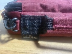 L.L. Bean Zippered Travel Document Organizer/Pouch Burgundy/Black