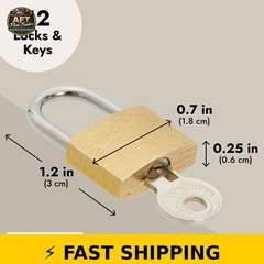 Juvale Mini Luggage Locks with Keys – 12 Pack, Gold & Silver