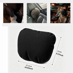1PCS Universal Car Headrest Seat Neck Support Pillow Soft Neck Pillow Black
