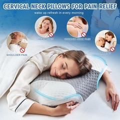 High-Density Memory Foam Neck Pillow – Ergonomic, Adjustable & Machine Washable