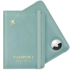 Stouchi Airtag Passport Holder – Track Your 0.6 x 4 x 5.5 inches, Sky Blue