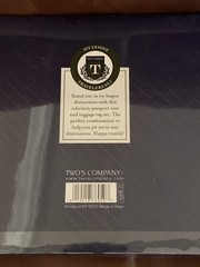 Two’s Company 2 PC Travel Set In Gift Box Passport Luggage Tag NWT