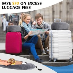 Stuffable Neck Pillow for Travel, Travel Pillow Stuffable with Clothes,Fillab…