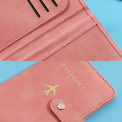 PU Leather Passport Holder RFID Blocking Travel Wallet ID Card Organizer Cover