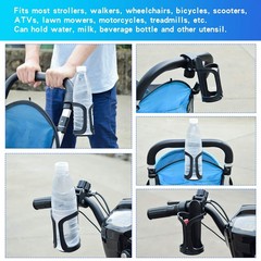 Eucredy Universal Stroller Cup Holder, Upgrade 1 Count (Pack of 1), Black