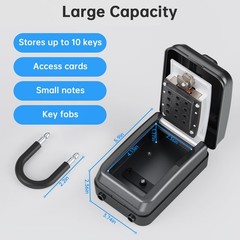 Key Lock ,12 Digit Combination LockBox for Keys,Resttable ,Large Capacity & W…