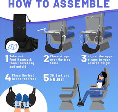 BASIC CONCEPTS Airplane Foot Hammock for Plane Travel Essentials – Airplane Trav